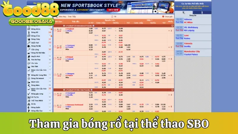 Tham gia bóng rổ trực tuyến tại thể thao SBO